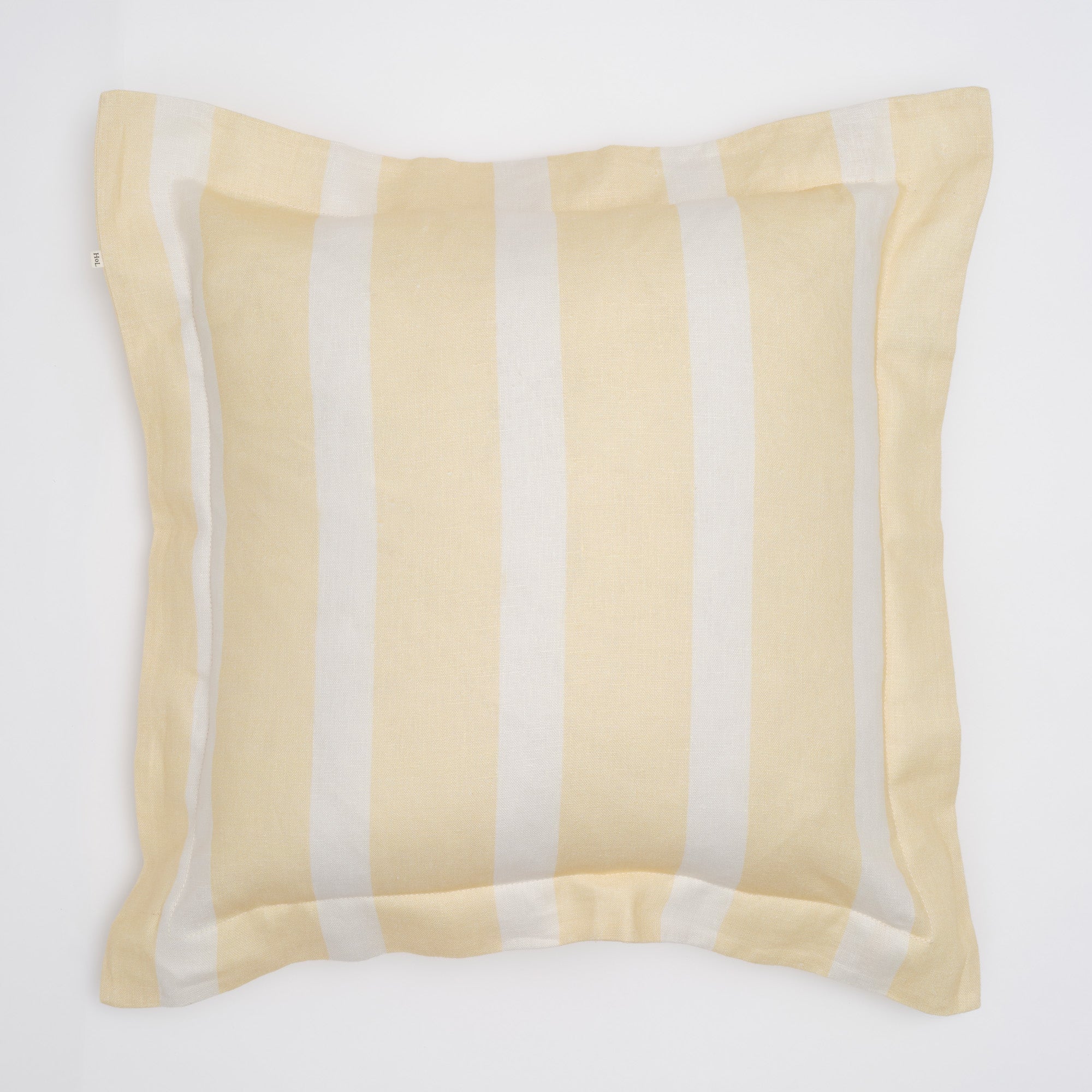 Classic Stripe Cushion — Lemon