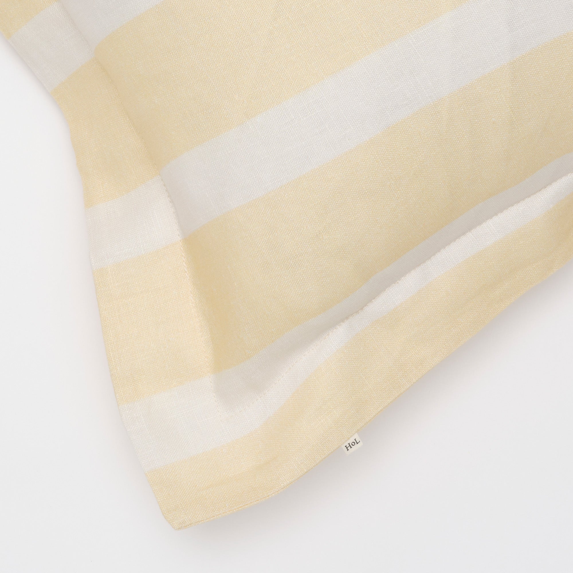 Classic Stripe Cushion — Lemon