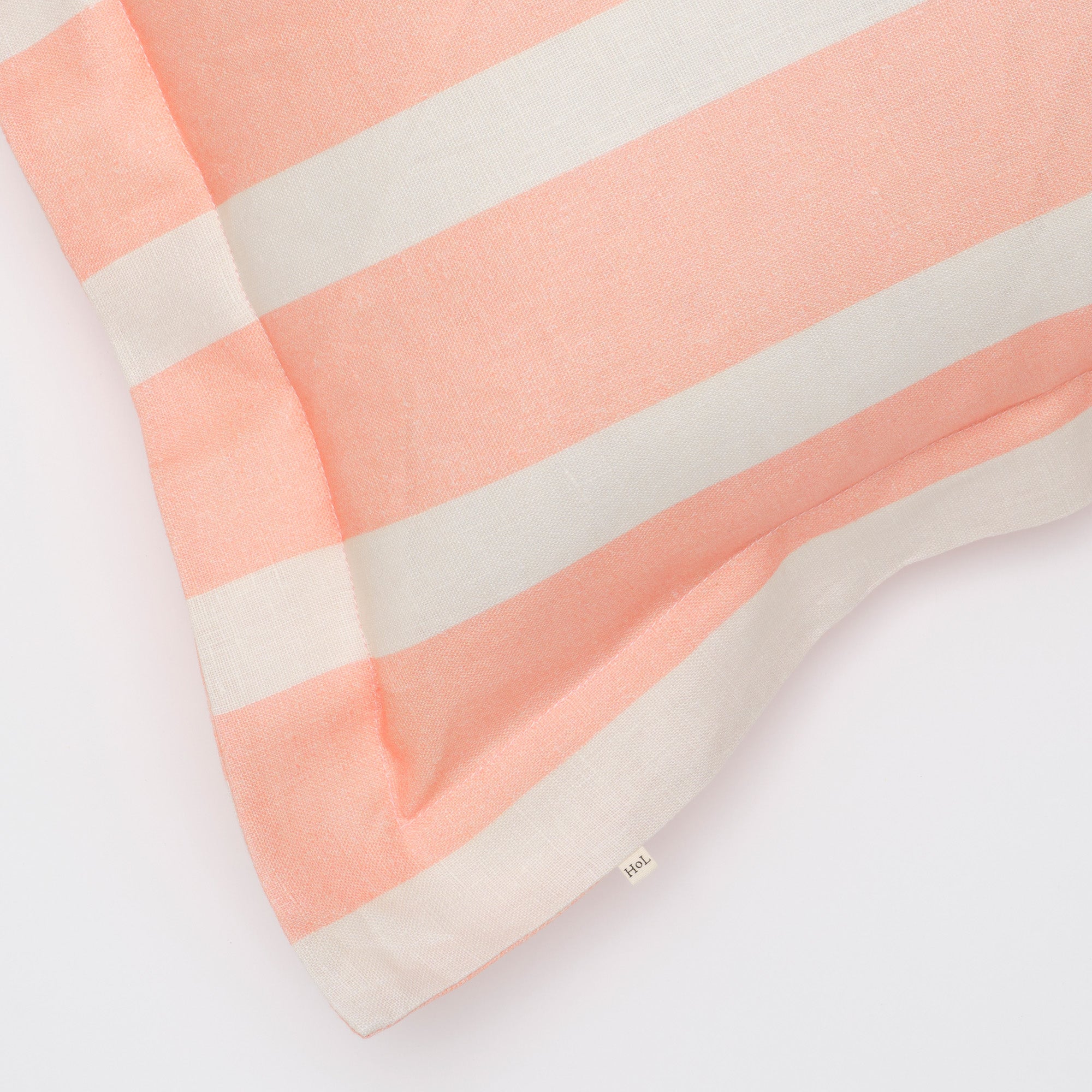Classic Stripe Cushion — Coral