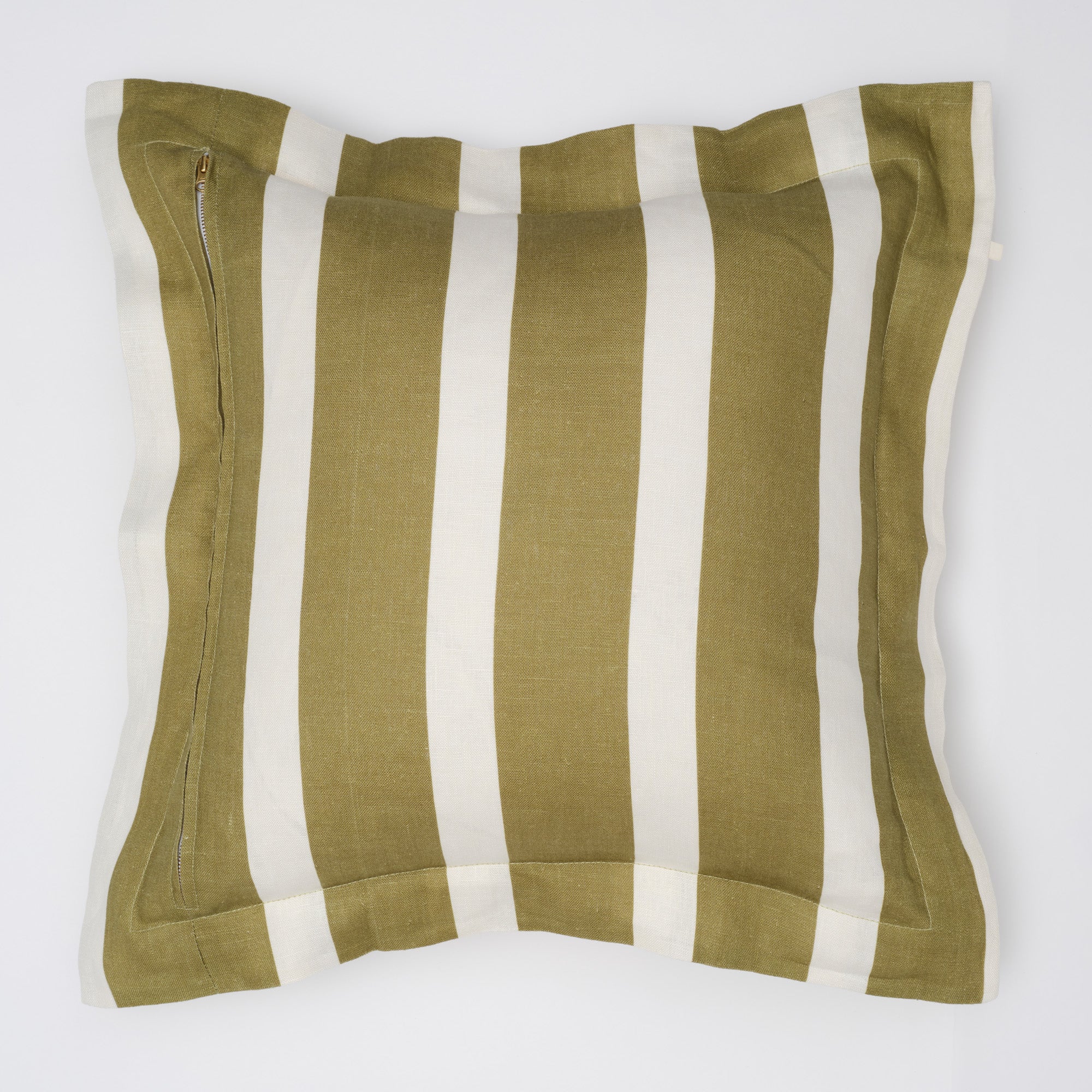 Classic Stripe Cushion — Olive