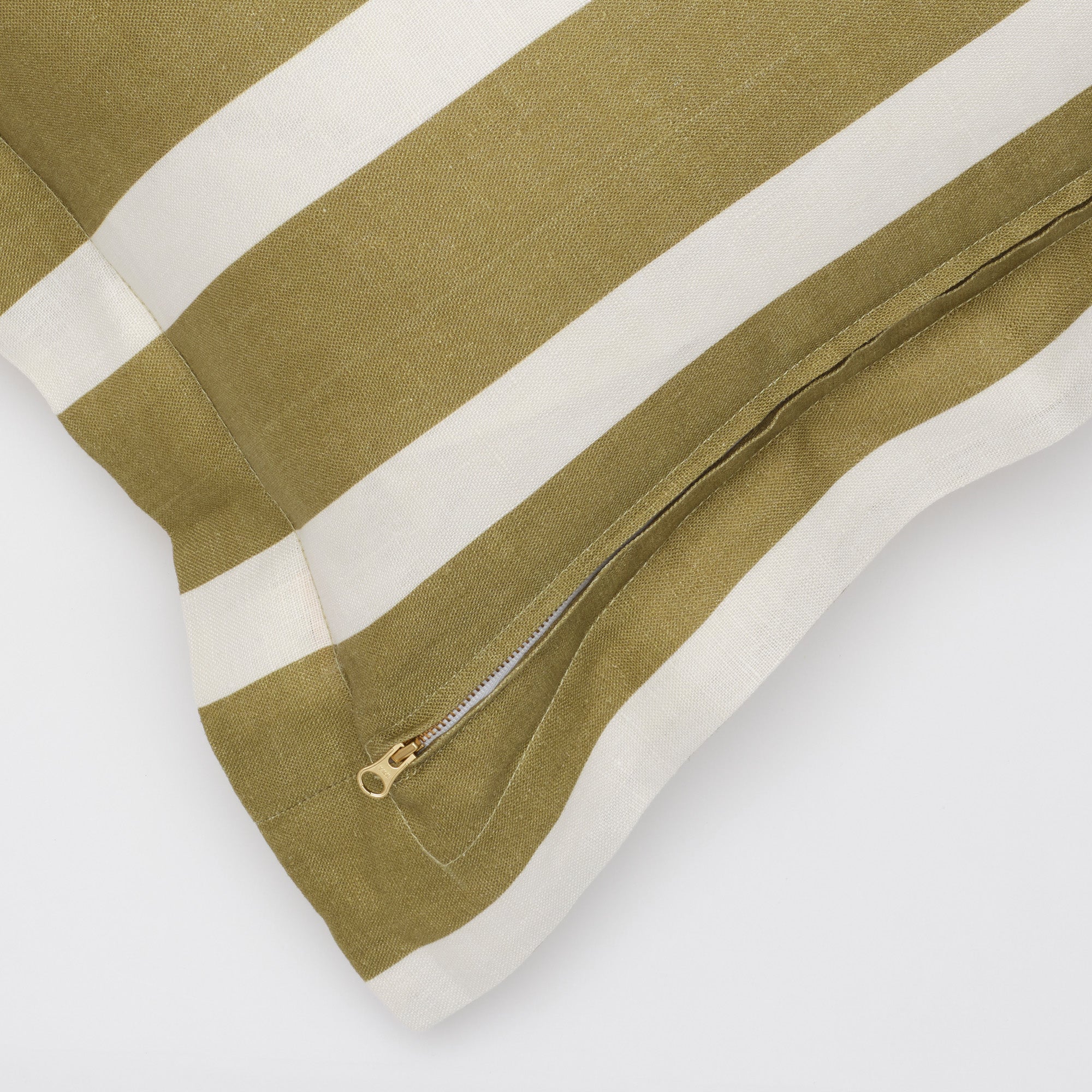 Classic Stripe Cushion — Olive