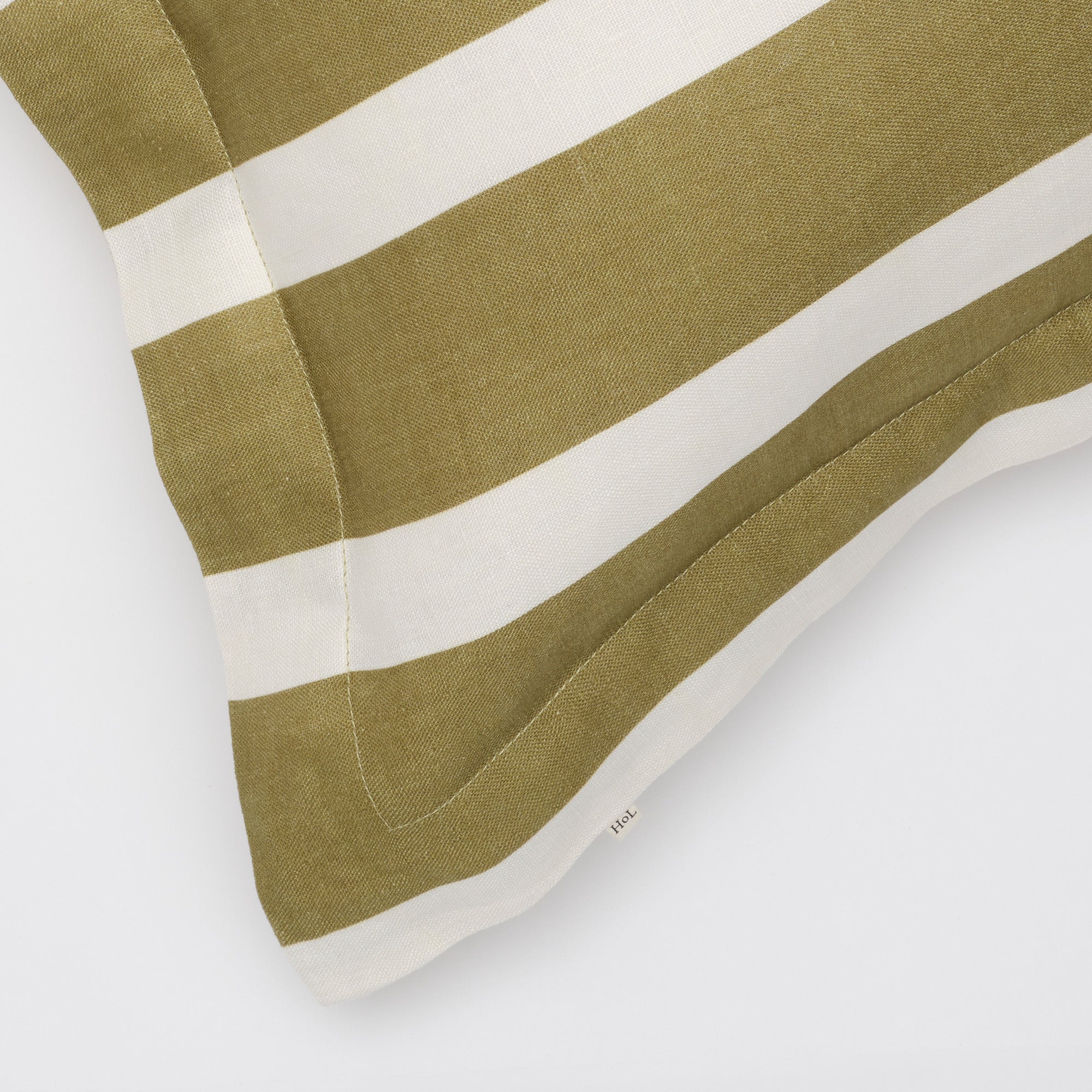 Classic Stripe Cushion — Olive