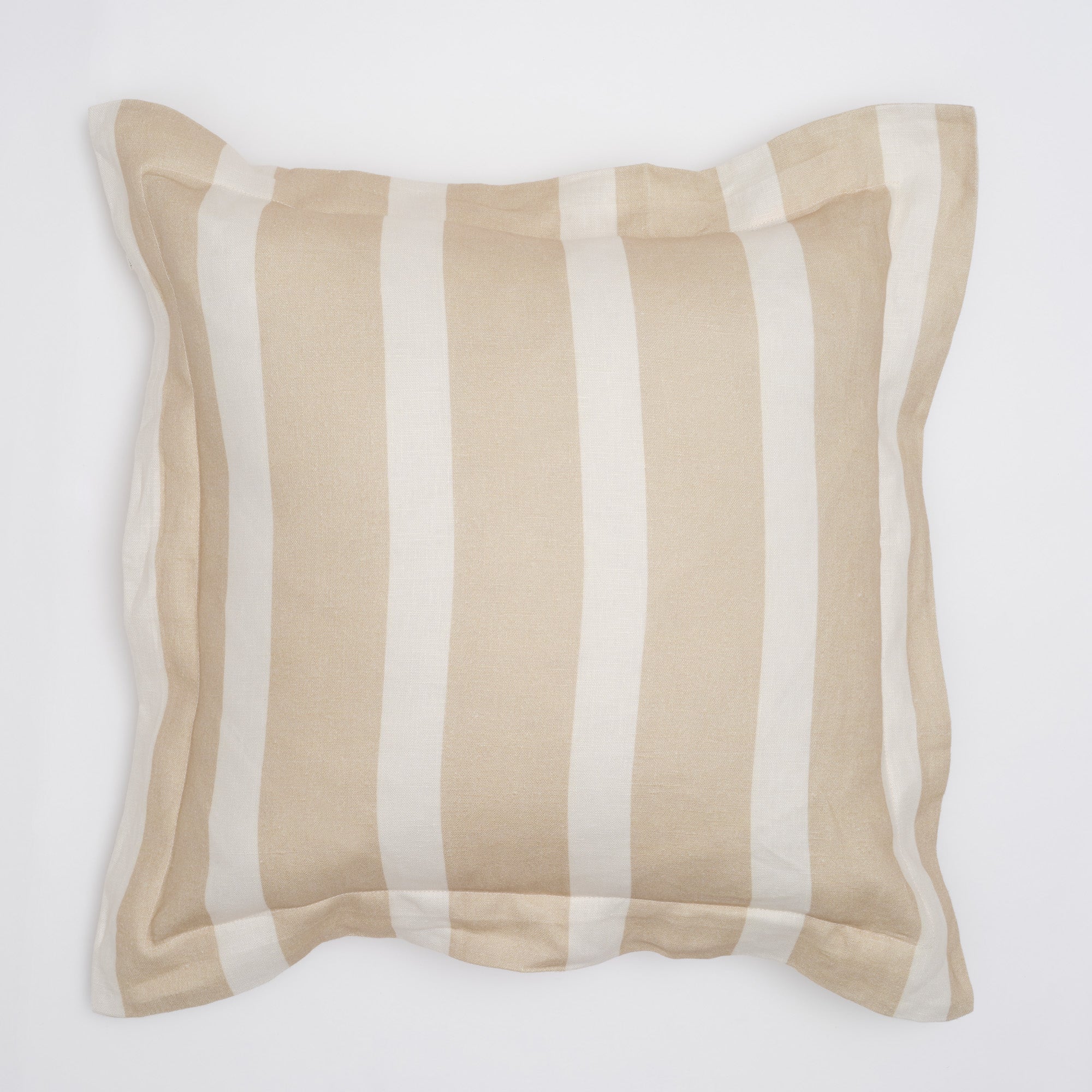 Classic Stripe Cushion — Biscuit