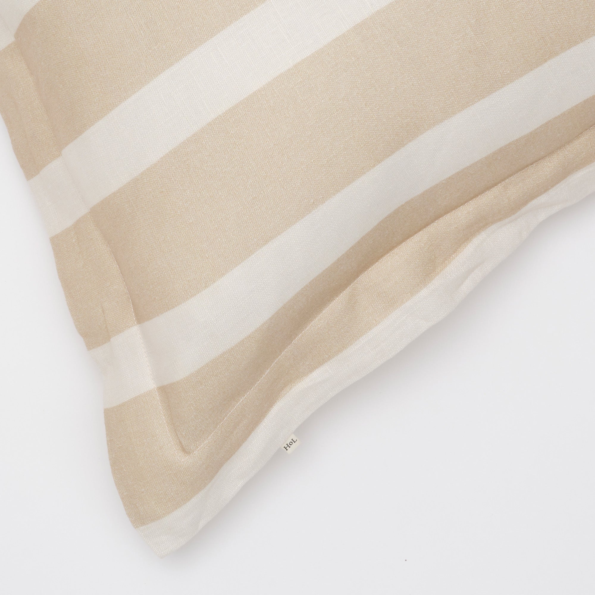 Classic Stripe Cushion — Biscuit