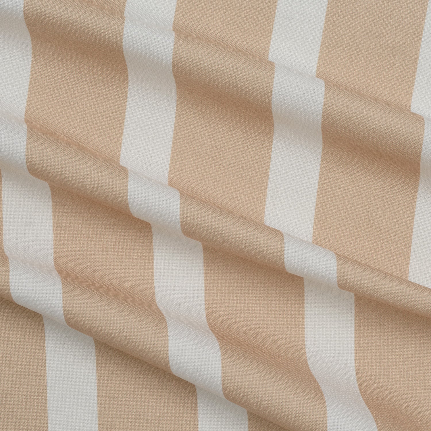 Classic Stripe Fabric in Biscuit — Polyester