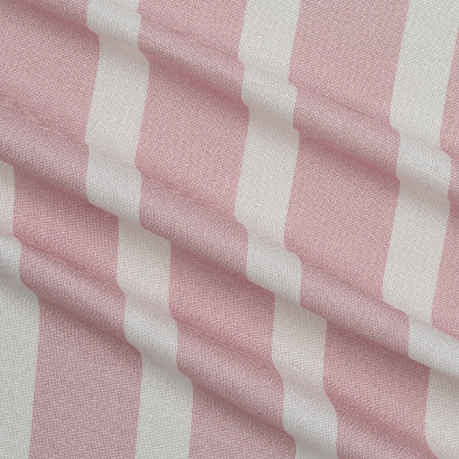 Classic Stripe Fabric in Rose — Polyester