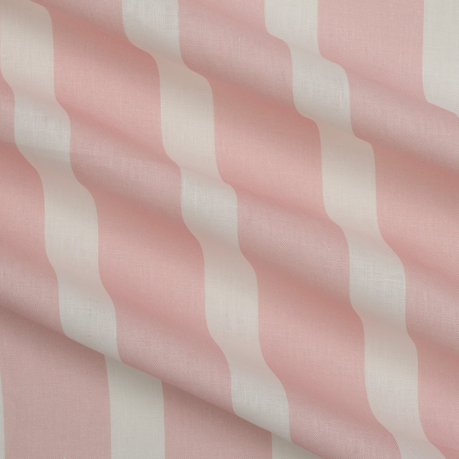 Classic Stripe Fabric in Rose — 100% Linen