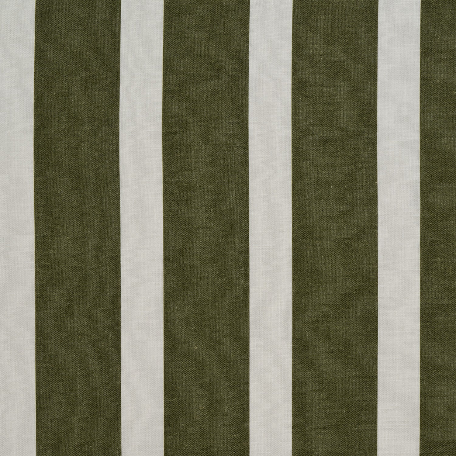 Classic Stripe Fabric in Olive — 100% Linen