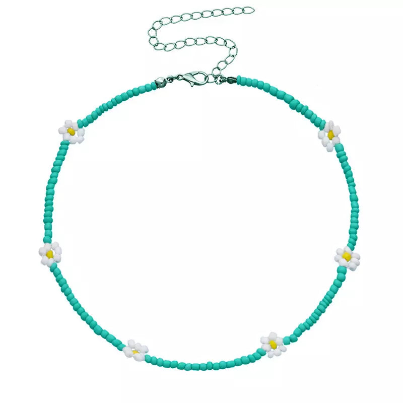 Daisy Chain Necklace — Mint