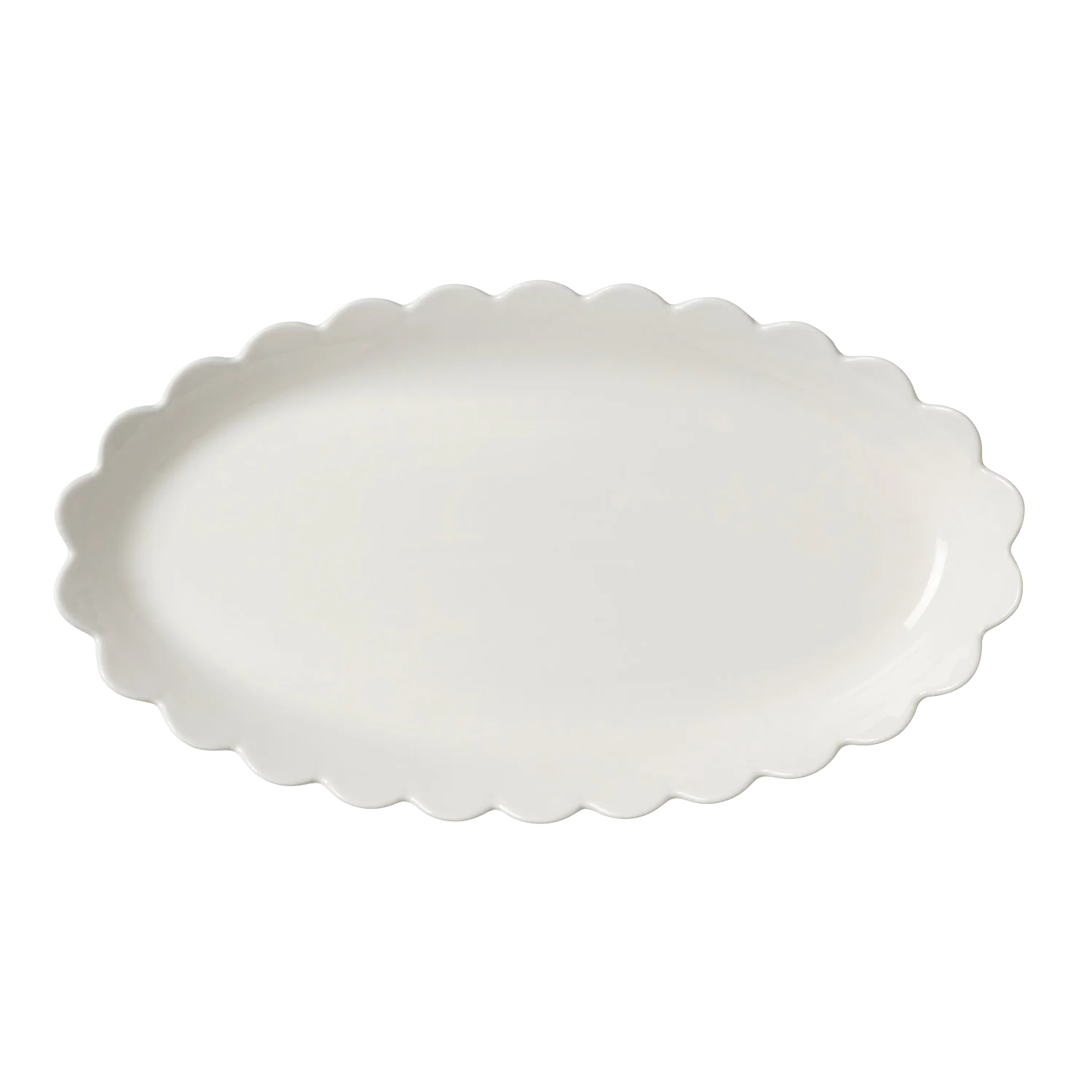 White Scallop Platter