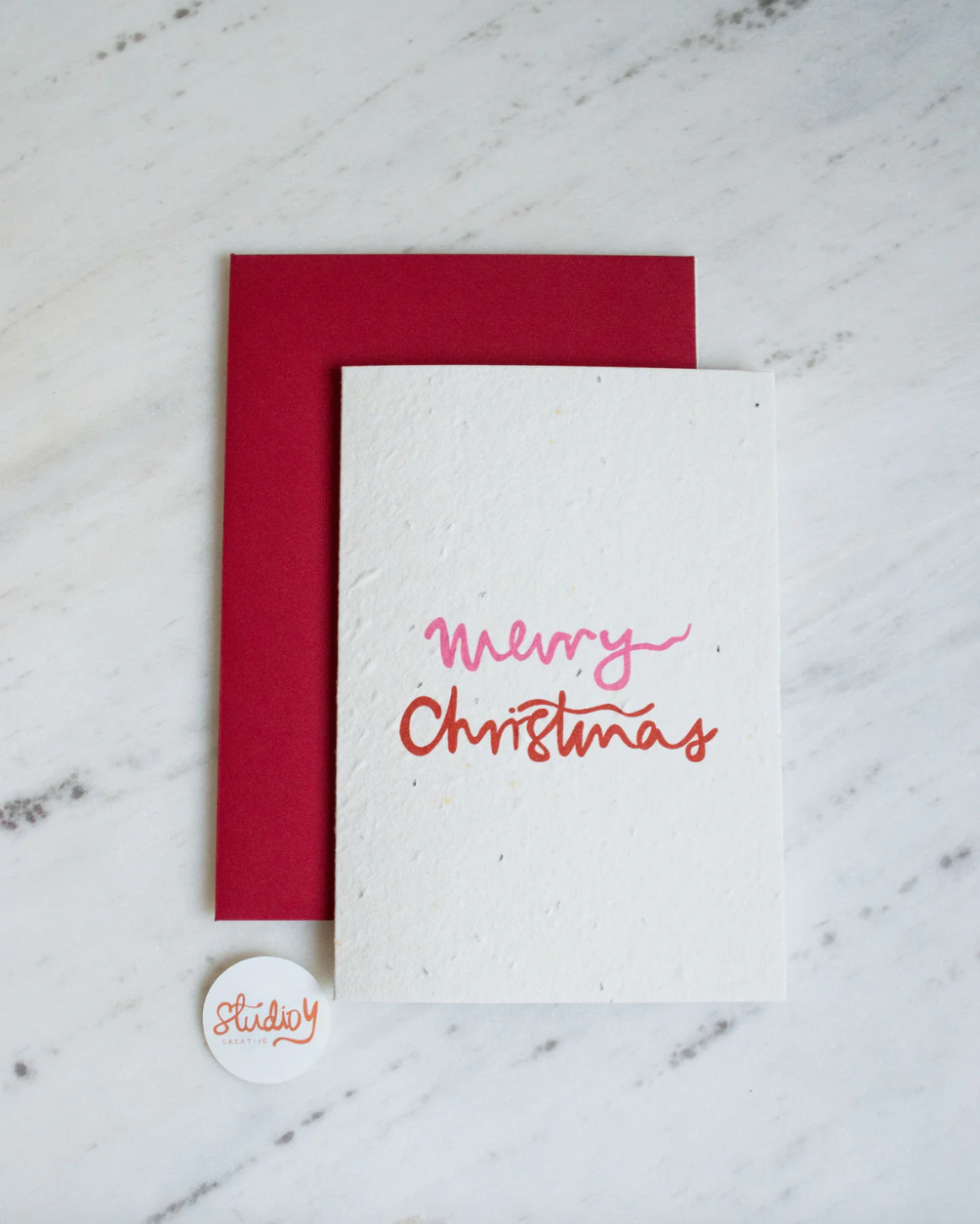 Merry Christmas Card — Pink