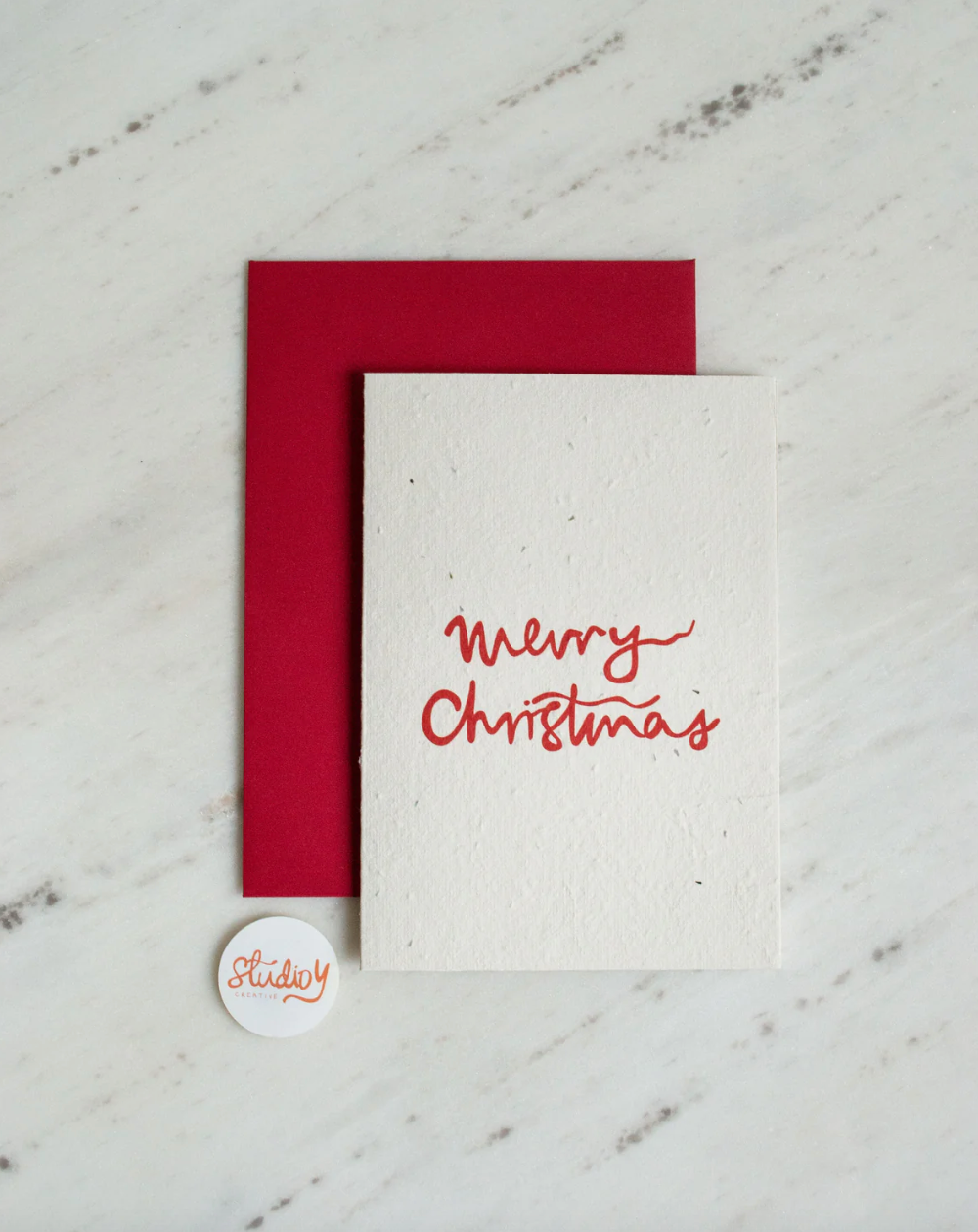 Merry Christmas Card — Red