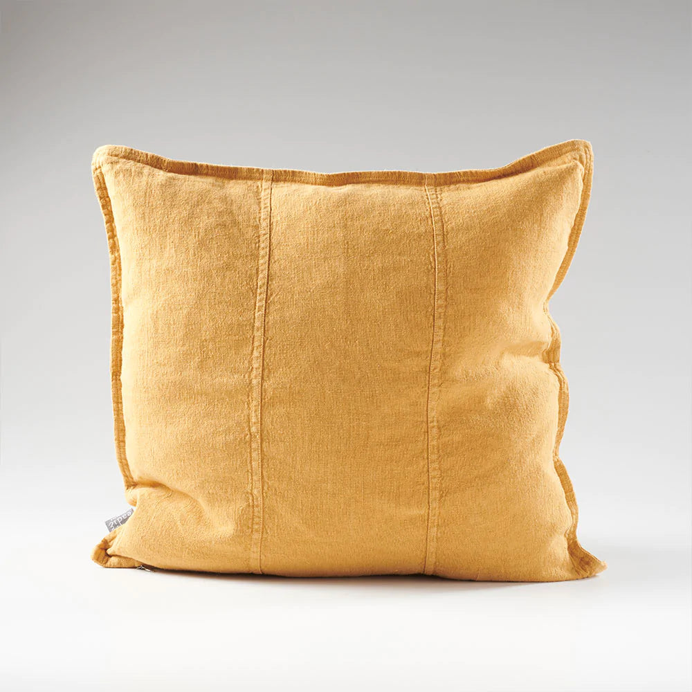 Luca Linen Cushion — Turmeric